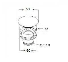 Донный клапан GSG Ceramic Design  PILTONUNIAR000 - фото 2