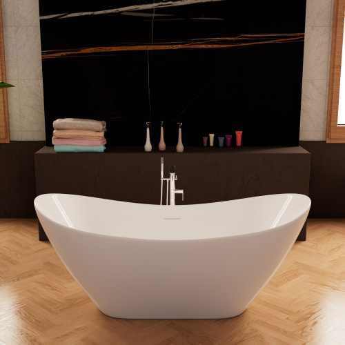 Ванна акриловая Frank 12519 170х75 отдельностоящая овальная с ножками