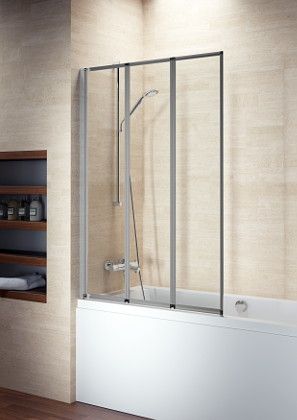 Душевая шторка на ванну Riho ALTA G008001111 100х150 стекло прозрачное профиль хром глянцевый ориентация универсальная
