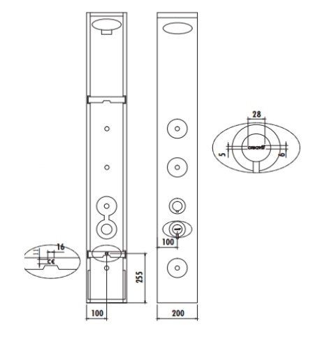 Душевая панель Creavit PB3023 прямоугольная настенная - фото 2