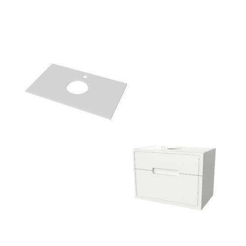 Тумба под столешницу Taliente Olejio 99 см TA-MBO-100PS-blanco белая + Столешница Taliente Olejio 100 см TA-MB-ST100-blanco белая (без раковины)