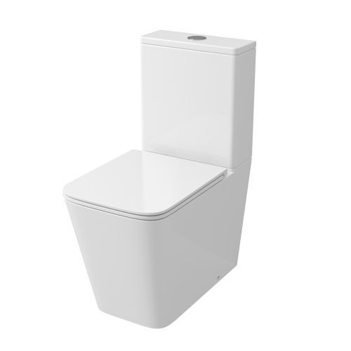 Унитаз напольный с бачком Grossman Торнадо GR-4418SQ белый с сиденьем микролифт безободковый смыв торнадо