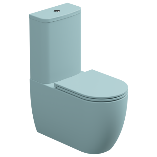 Чаша унитаза напольная GSG Ceramic Design Like LKMBL037P цвет голубой без бачка без сиденья безободковая смыв торнадо