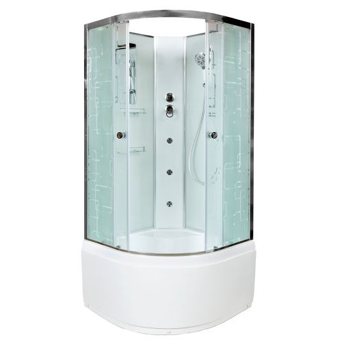 Душевая кабина AvaCan EM5011NGM 110х110 четверть круга без крыши ориентация универсальная