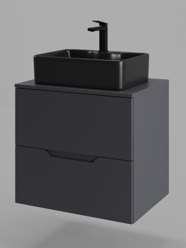 Тумба с раковиной Orange Line Li-60TugMDF+B01-475MB 61х46х70 цвет серый