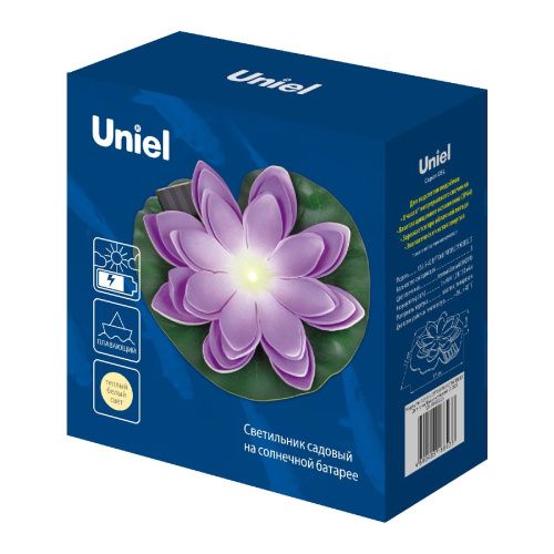Светильник на солнечной батарее Uniel USL-S-828/PT060 PURPLE WATERLILY