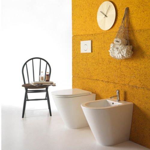 Чаша унитаза напольная Globo Forty3 FO002.BI цвет белый без сиденья каскадный смыв