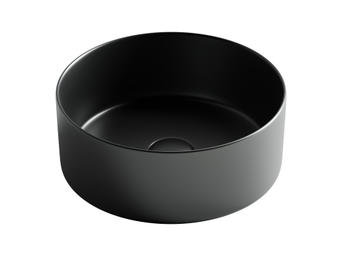 Раковина из сантехнического фарфора Ceramica Nova ELEMENT CN6032MB 40х40 накладная цвет черный без отверстий под смеситель