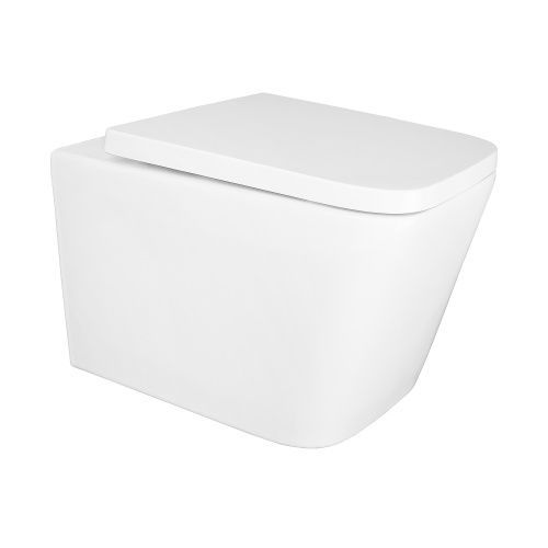 Унитаз подвесной Azario Nova AZ-2216 белый с сиденьем микролифт безободковый каскадный смыв