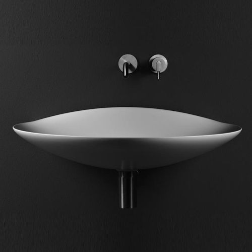 Раковина из композита Antonio Lupi Venere 40 см VENERE Bianco/cr подвесная цвет белый без отверстий под смеситель