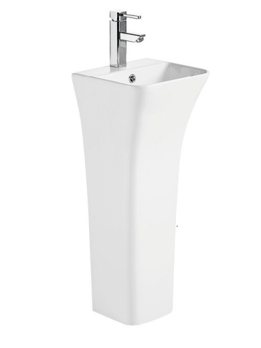 Раковина из санфаянса WeltWasser WW SK 34 см 10000013331 напольная цвет белый глянцевый 1 отверстие под смеситель