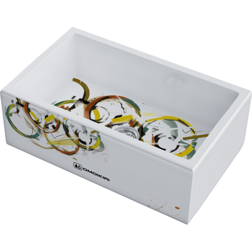 Кухонная мойка Omoikiri Mikura 76-Tokyo-3 4993174 76х46 цвет белый