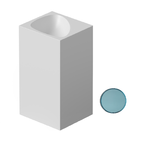 Раковина из полиэфира Dea Design Pedestal Basin DD2024 495 R11 50х46 напольная цвет темно-синий без отверстий под смеситель