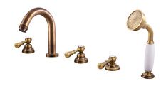 Смеситель RavSlezak MK462.5PSM на борт ванны бронза