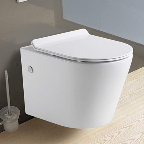 Унитаз подвесной Melana MLN-310302 белый с сиденьем микролифт безободковый душевой смыв