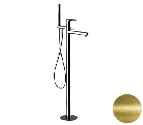 Смеситель для ванны Remer Infinity I08VO напольный латунь брашированная