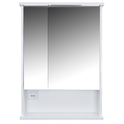 Зеркало-шкаф Loranto Арфа CS00046149 60х20х84 подвесной цвет белый