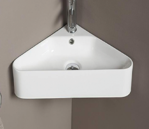 Раковина из санфаянса CeramaLux 78377 56х34 подвесная цвет белый 1 отверстие под смеситель