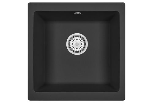 Кухонная мойка Granula 4451, ТУРМАЛИН 45х46 цвет черный поверхность матовая