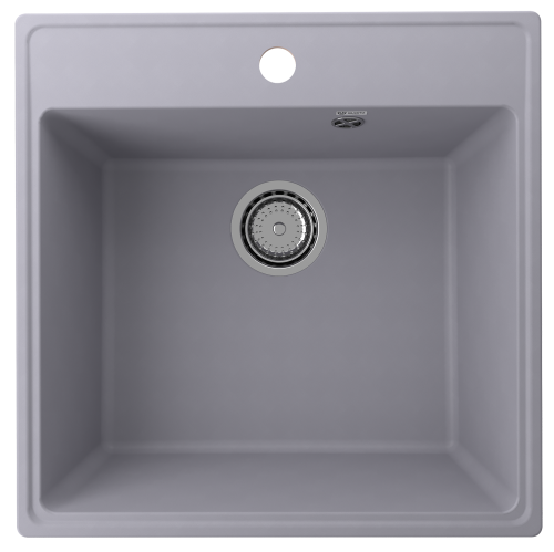 Кухонная мойка Ulgran Quartz Forte 505-05 51х51 цвет серый поверхность матовая