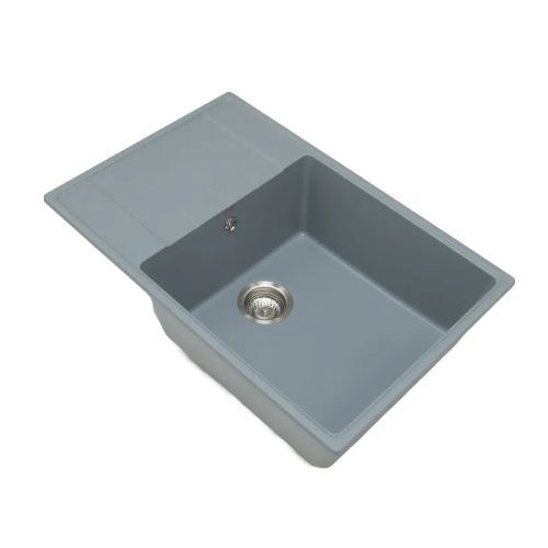 Кухонная мойка Grandex Aqua 600212 76х50 цвет серый поверхность матовая