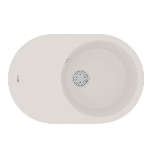 Кухонная мойка LeMark Lacha 760 9910058 76х50 цвет белый поверхность матовая