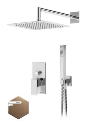 Душевая система Cezares PORTA PORTA-DSIPQ-30-SS встраиваемая цвет медь