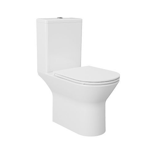 Унитаз-компакт напольный с бачком Azario Dante AZ-93589 белый с сиденьем микролифт безободковый каскадный смыв
