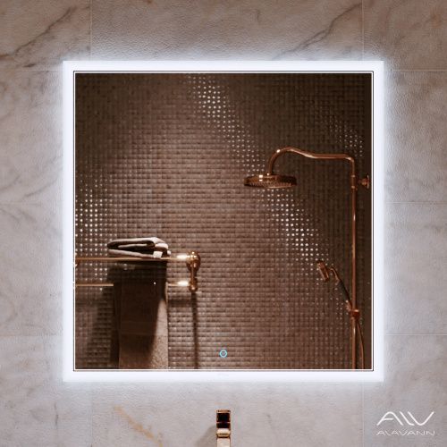 Зеркало в ванную Alavann Emma ALV0065001 80х80 цвет белый