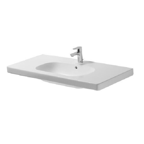 Раковина керамическая Duravit D-Code 3421000002 105х48 подвесная цвет белый 1 отверстие под смеситель