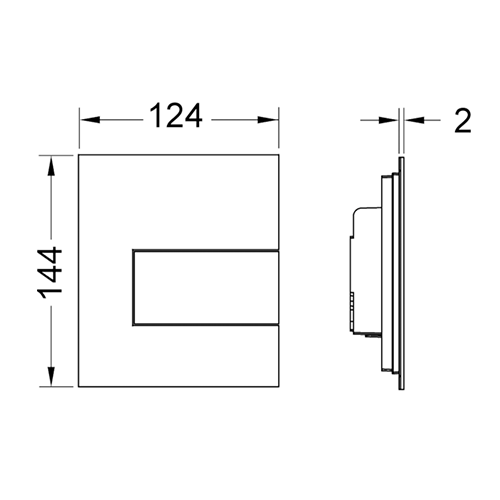 Панель смыва механическая Tece TECEsquare 9242811 цвет хром - фото 2