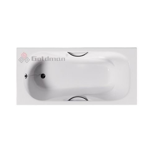 Ванна чугунная Goldman Donni Donni 170*80*42 170х80 пристенная прямоугольная с ножками