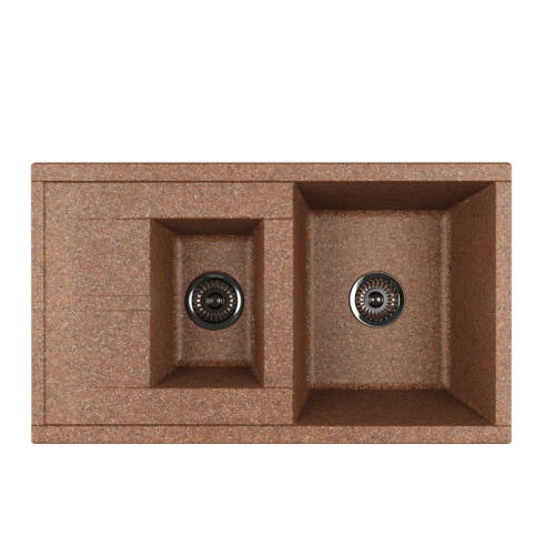 Кухонная мойка Aquaton Делия 1A716232DE270 87х51 цвет коричневый поверхность матовая