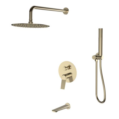 Душевая система Esko 7in1SHAGold встраиваемая в стену цвет золотой сатин