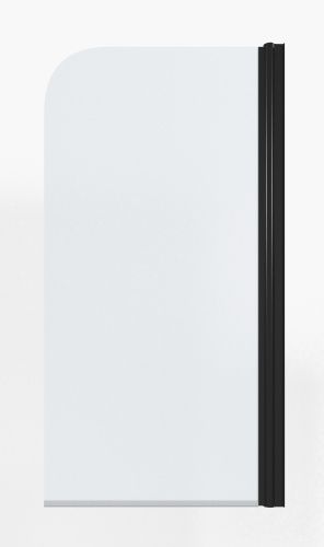 Шторка для ванны Timo T27 70х140 стекло прозрачное профиль черный ориентация универсальная