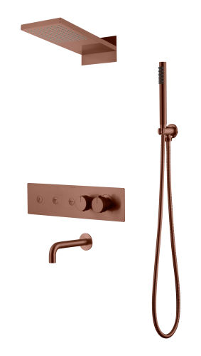 Душевая система Boheme Fusion 131-2-BRB встраиваемая цвет бронза брашированная