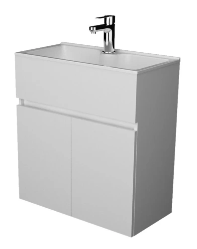 Тумба с раковиной 1MarKa Mira У75328 60х30х65 подвесная цвет белый