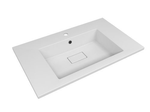 Раковина из литьевого мрамора Uperwood May 35480000004 80х48 полувстраиваемая цвет белый