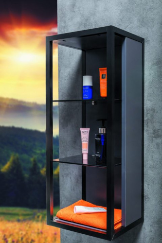 Шкаф-пенал Armadi Art Loft 895-A 30х26х75 подвесной цвет черный