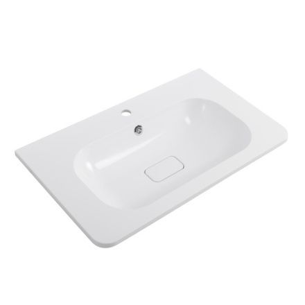 Раковина из искусственного камня Cezares RELAX CZR-800/480-LV-MR-NV 80х48 подвесная цвет белый матовый 1 отверстие под смеситель