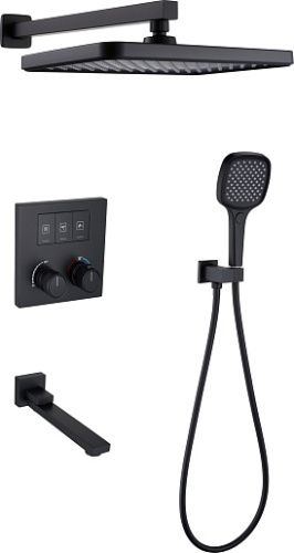 Душевая система ALMAes Nemi TVZ-8811 встраиваемая цвет черный