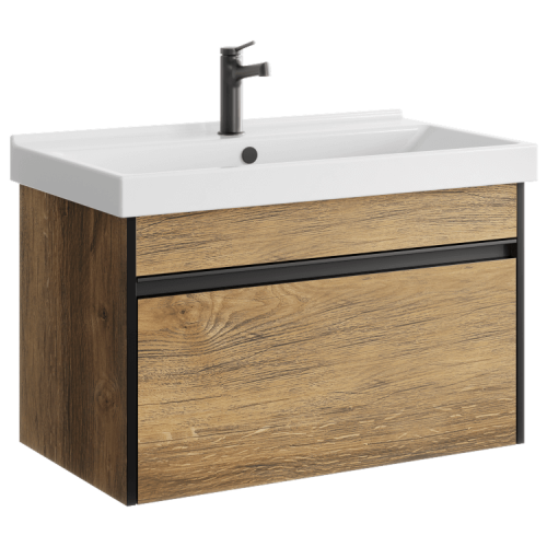 Тумба под раковину Aqwella Y URB0108DB 77х44х46 подвесная цвет коричневый