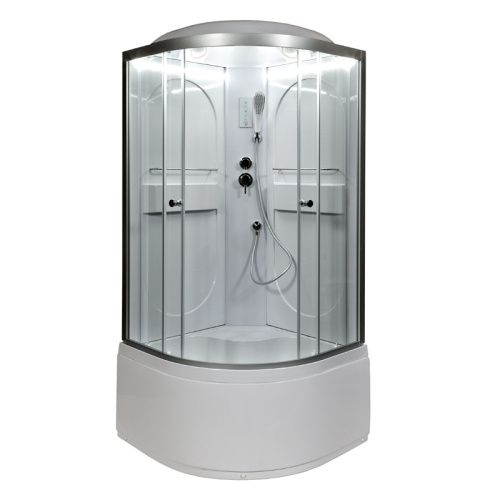 Душевая кабина AvaCan L610LED 100х100 четверть круга с крышей ориентация универсальная