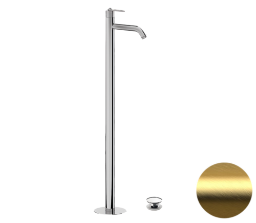 Смеситель для раковины Daniel Brooklyn BY688DP напольный брашированное золото