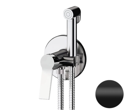 Гигиенический душ со смесителем Remer SL65WNO черный матовый