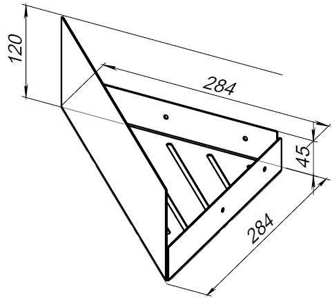 Полка в ванную комнату Aquanet Магнум 00302237 - фото 3