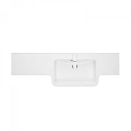 Раковина из литьевого мрамора Aquaton Hotel 1A709931PI01P 129х41 подвесная цвет белый