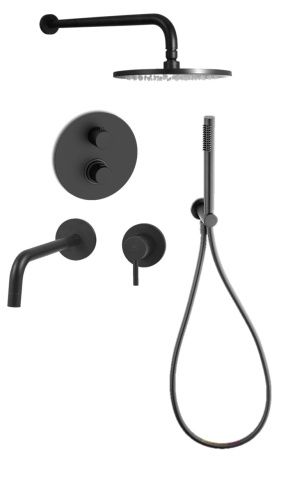 Душевая система Paffoni Light KITLIQ018NO006 встраиваемая в стену