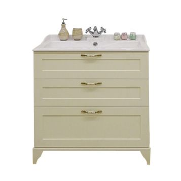 Тумба под раковину Aquaton Леон 1A187801LBPR0 80х45х73 напольная цвет светлое дерево