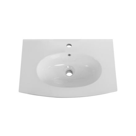 Раковина керамическая Cezares COMFORT 50132 75х55 подвесная цвет белый глянцевый 1 отверстие под смеситель